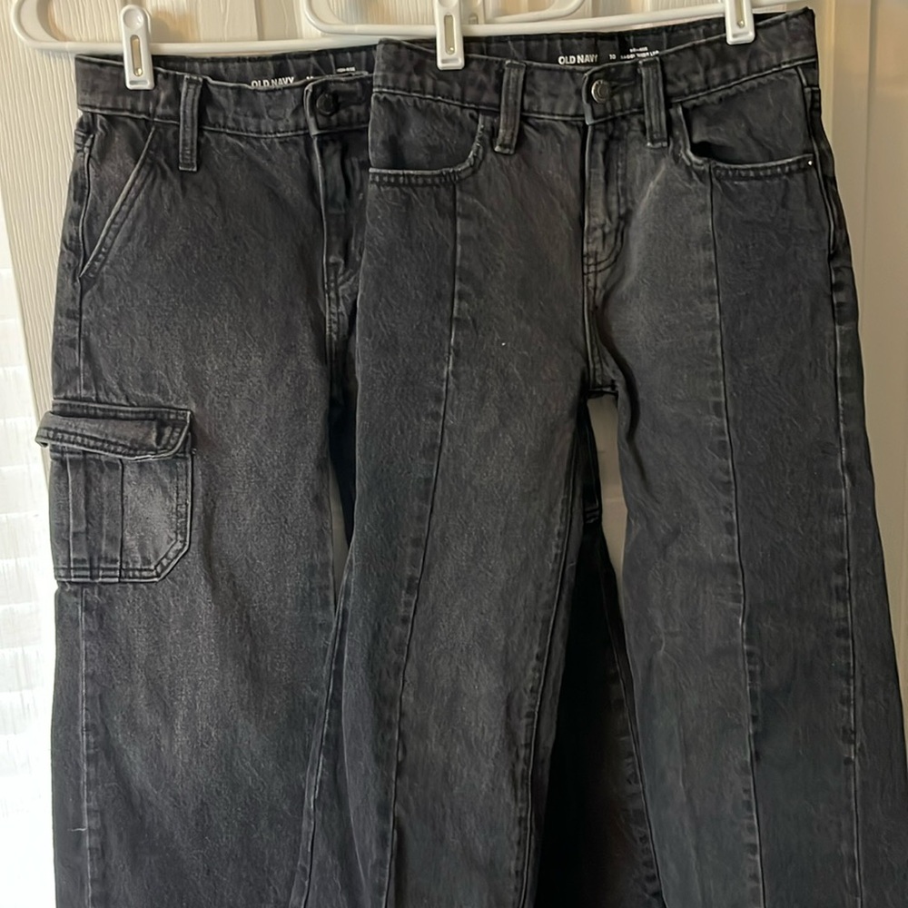 Bundle- 2 pairs of Old Navy wide leg jeans size 10